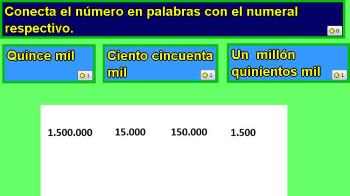 Leer y conectar números en palabras y símbolos