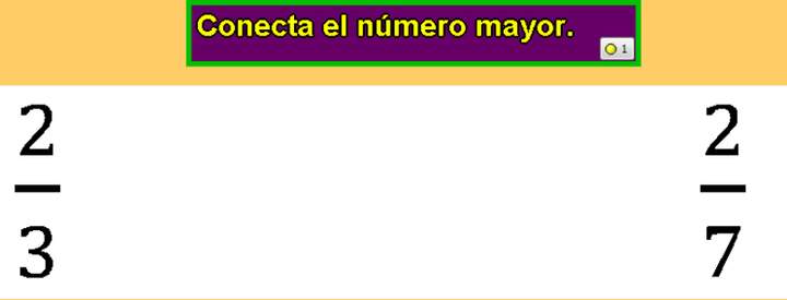 Comparando fracciones de distinto denominador (II)