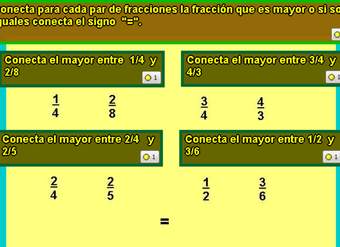 Comparar fracciones (I)