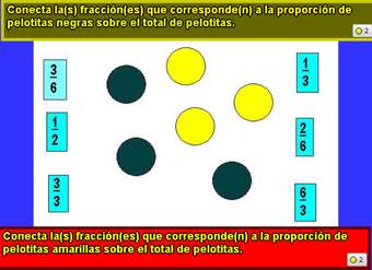 Fracción de un conjunto de bolitas (III)