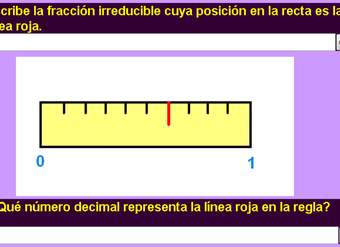 Fracciones y decimales en la recta numérica (III)