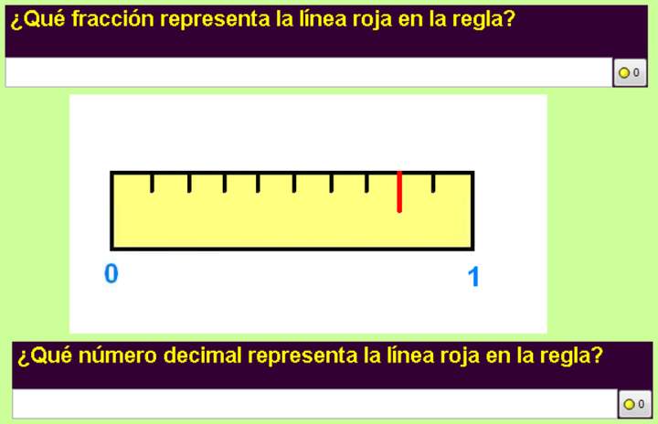 Fracciones y decimales en la recta numérica (IV)