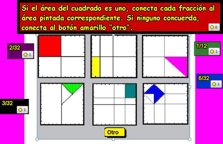 Área sombreada usando fracciones (III)