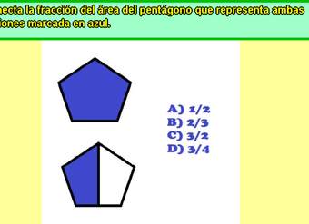 Área sombreada usando fracciones (I)