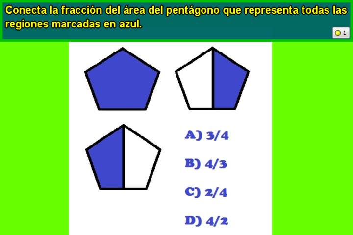 Área sombreada usando fracciones (II)