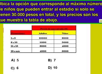 Precios de entradas (V)