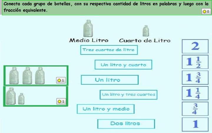 Lectura y escritura de fracciones impropias y números mixtos (III)