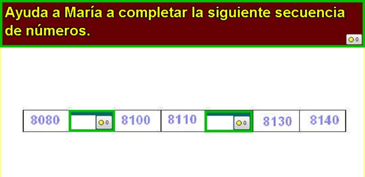 Completar secuencia numérica (II)