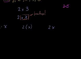 ¿Por qué no  usamos el signo de multiplicación?