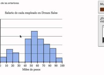 Ejemplos analizando agrupamientos, agujeros y picos en distribuciones