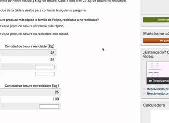 Resolviendo problemas de razones con tablas. Ejemplo 2