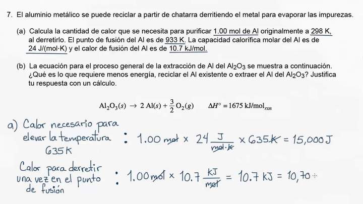 2015 Respuesta libre AP Química 7 | Química | Khan Academy en Español