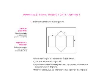 Matemática 8° básico -Unidad 3-OA 11-Actividad 1