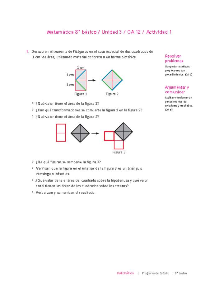 Matemática 8° básico -Unidad 3-OA 12-Actividad 1