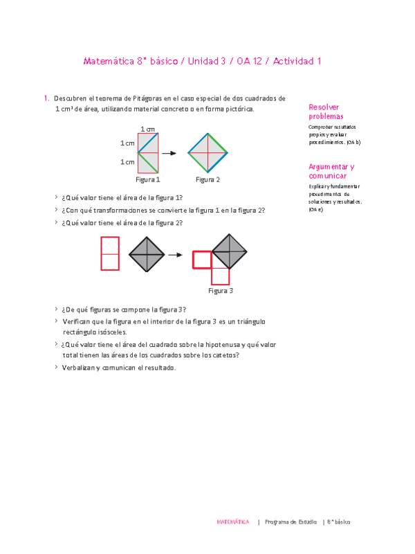 Matemática 8° básico -Unidad 3-OA 12-Actividad 1