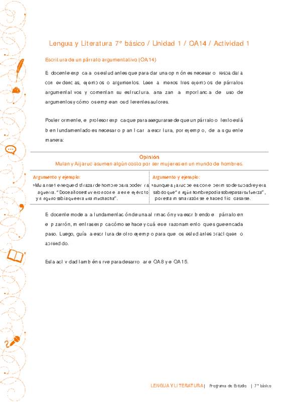 Lengua y Literatura 7° básico-Unidad 1-OA14-Actividad 1