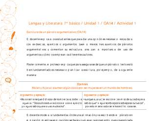 Lengua y Literatura 7° básico-Unidad 1-OA14-Actividad 1