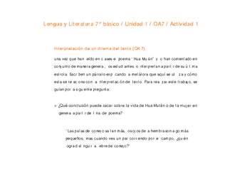 Lengua y Literatura 7° básico-Unidad 1-OA7-Actividad 1