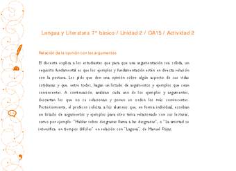 Lengua y Literatura 7° básico-Unidad 2-OA15-Actividad 2