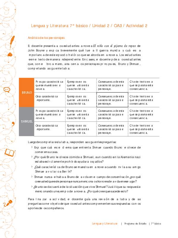 Lengua y Literatura 7° básico-Unidad 2-OA3-Actividad 2