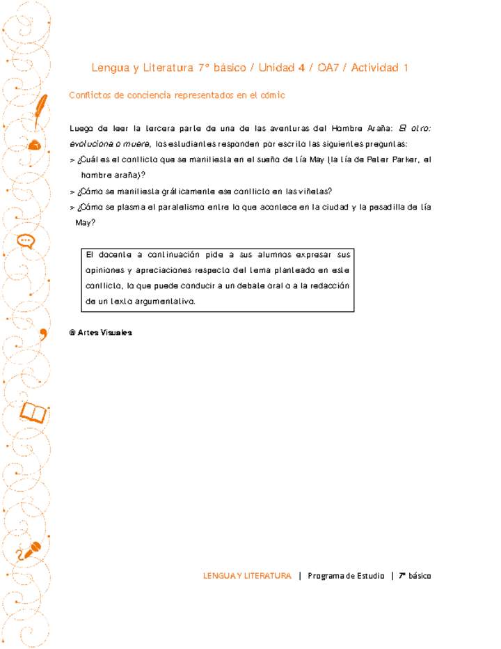 Lengua y Literatura 7° básico-Unidad 4-OA7-Actividad 2