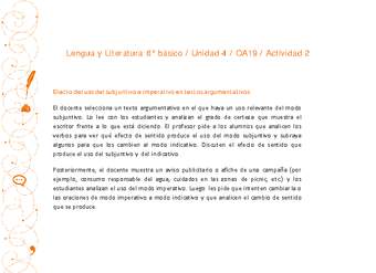 Lengua y Literatura 8° básico-Unidad 4-OA19-Actividad 2