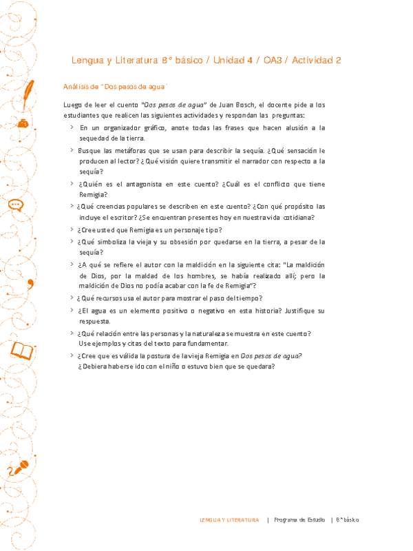 Lengua y Literatura 8° básico-Unidad 4-OA3-Actividad 2