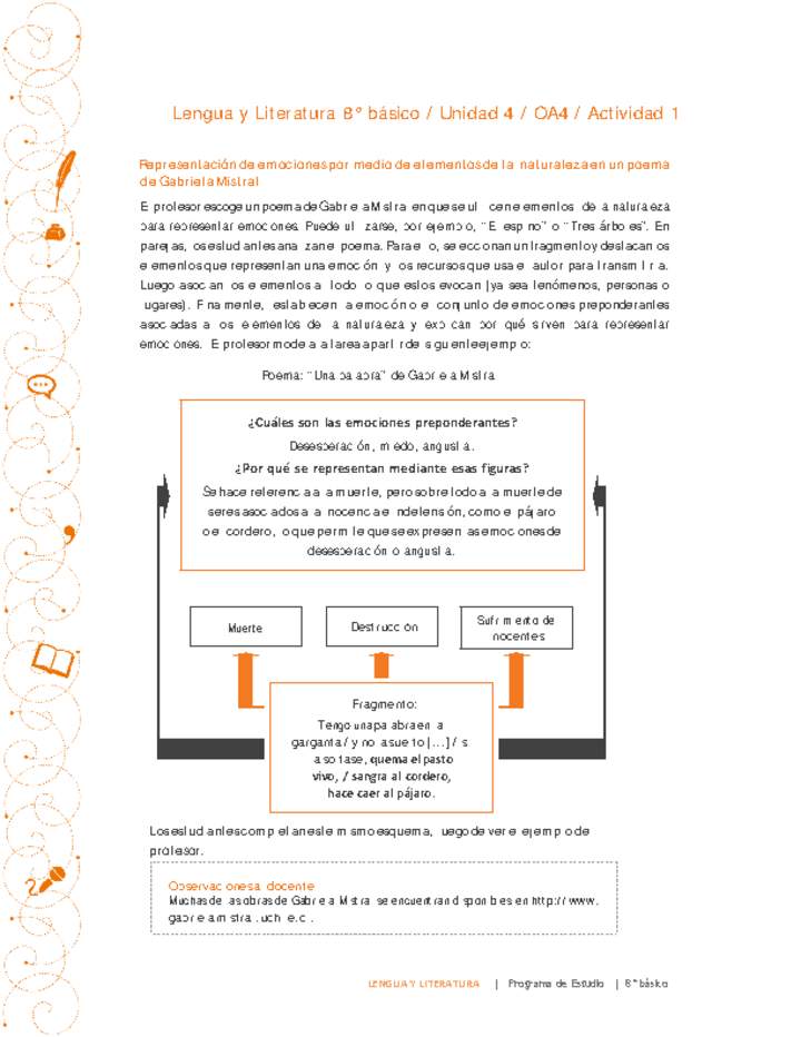 Lengua y Literatura 8° básico-Unidad 4-OA4-Actividad 1