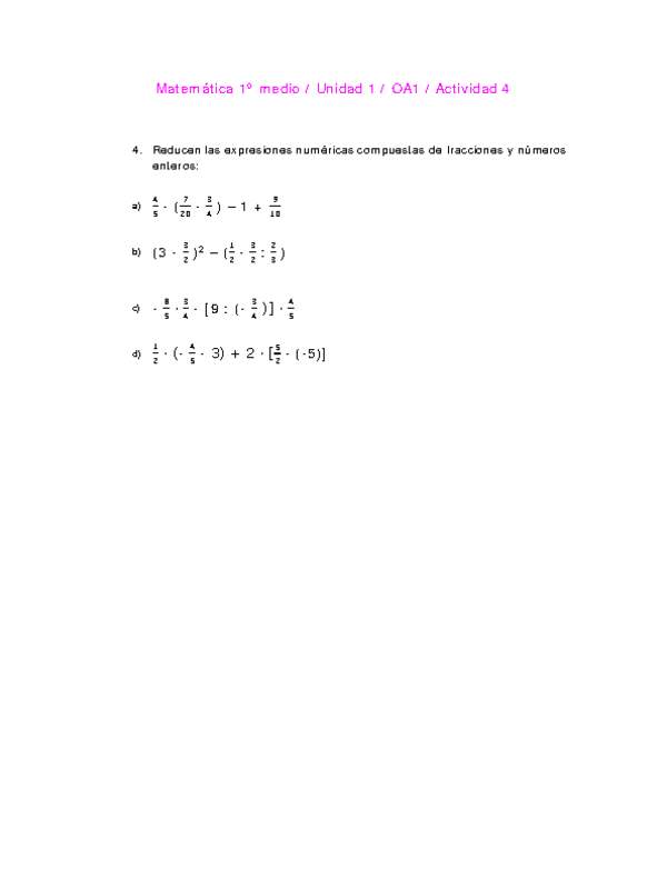 Matemática 1 medio-Unidad 1-OA1-Actividad 4