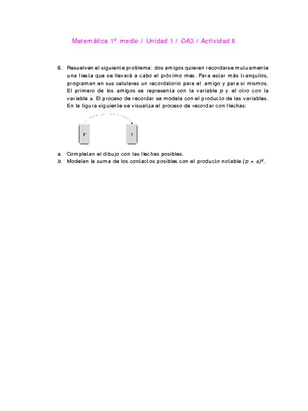 Matemática 1 medio-Unidad 1-OA3-Actividad 6