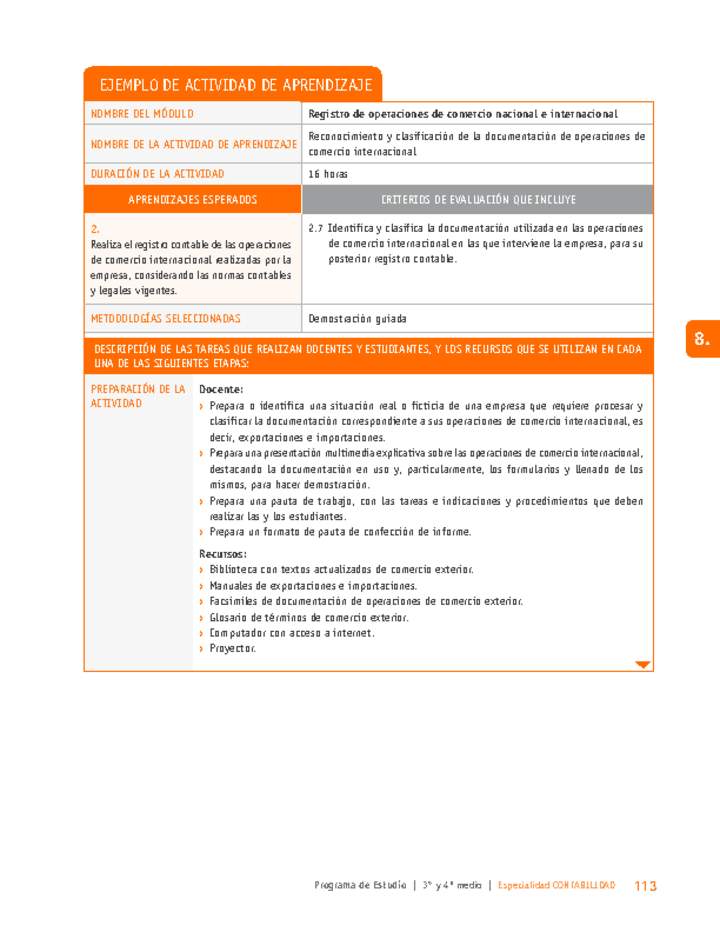 Reconocimiento y clasificación de la documentación de operaciones de comercio internacional