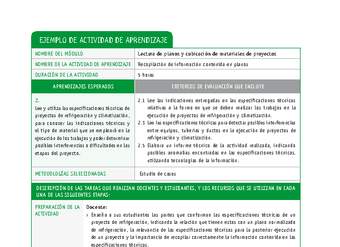 Recopilación de información contenida en planos