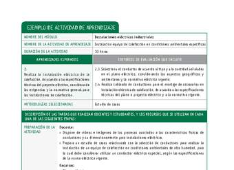 Instalación equipo de calefacción en condiciones ambientales específicas