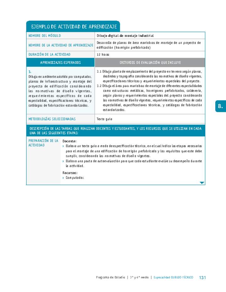 Desarrollo de planos de área maniobras de montaje de un proyecto de edificación (hormigón prefabricado)