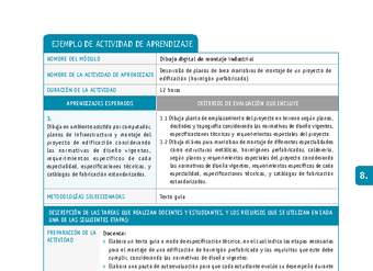 Desarrollo de planos de área maniobras de montaje de un proyecto de edificación (hormigón prefabricado)