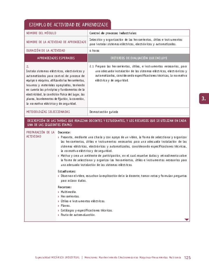 Selección y organización de las herramientas, útiles e instrumentos para instalar sistemas eléctricos, electrónicos y automatizados.