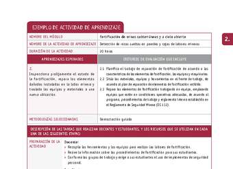 Detección de rocas sueltas en paredes y cajas de labores mineras