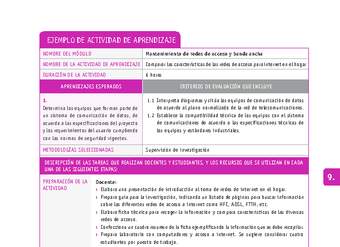 Comparar las características de las redes de acceso para internet en el hogar