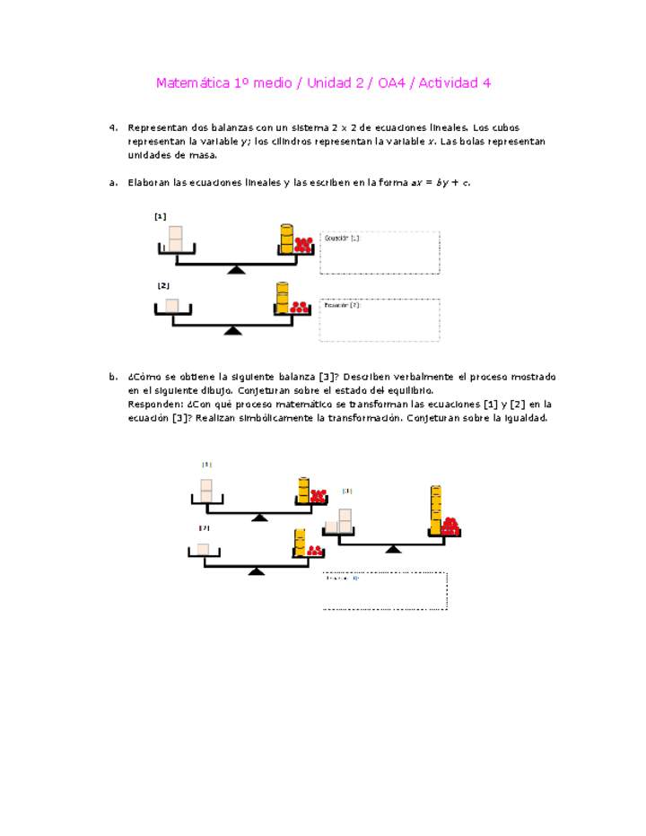 Matemática 1 medio-Unidad 2-OA4-Actividad 4