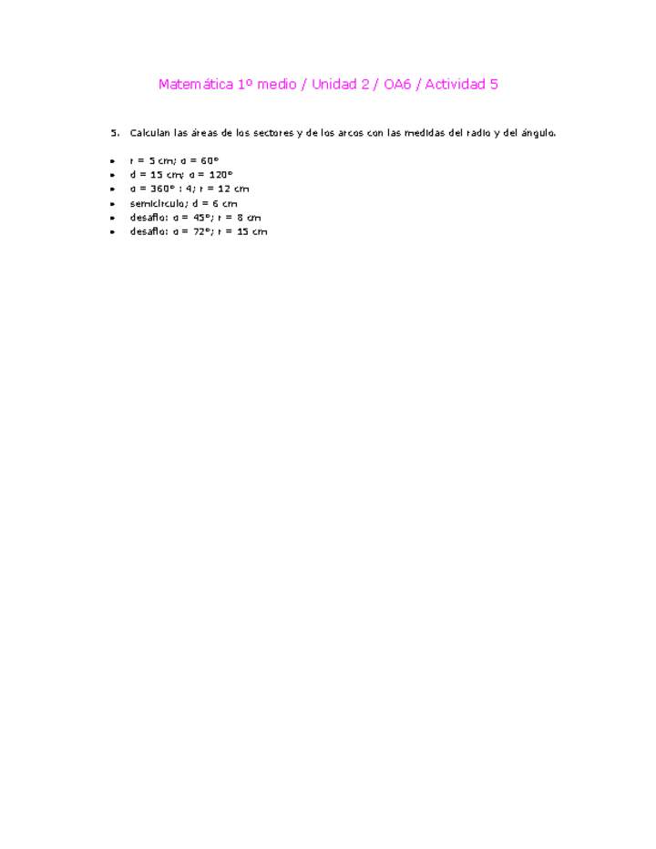 Matemática 1 medio-Unidad 2-OA6-Actividad 5