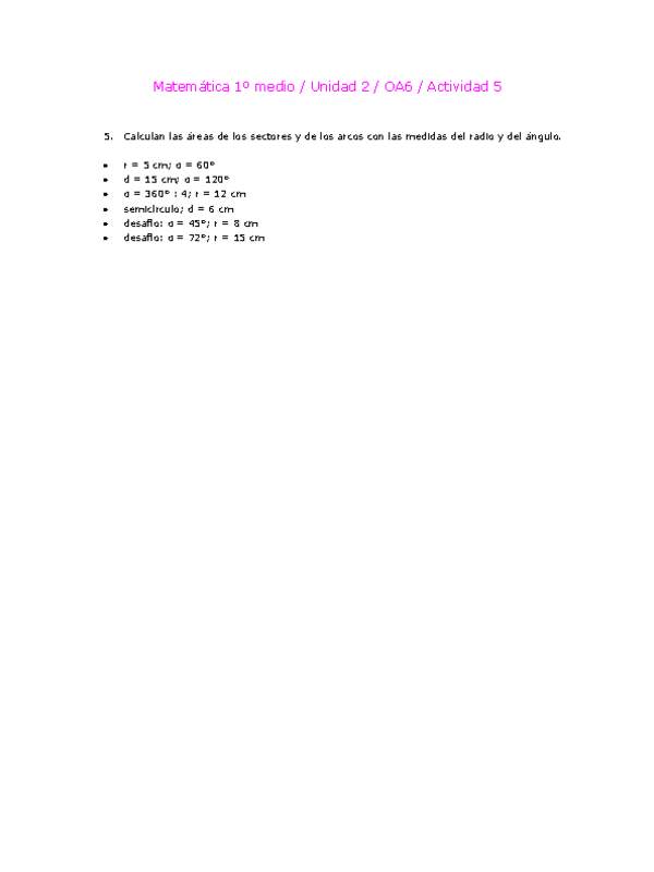 Matemática 1 medio-Unidad 2-OA6-Actividad 5