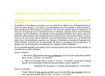 Lengua y Literatura 1 medio-Unidad 3-OA16-Actividad 18