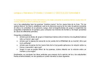 Lengua y Literatura 1 medio-Unidad 3-OA2,5,6,23-Actividad 4