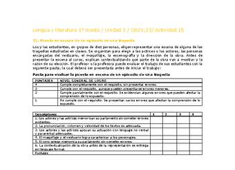 Lengua y Literatura 1 medio-Unidad 3-OA21;23-Actividad 15