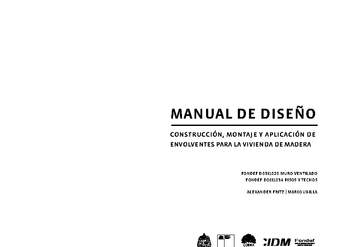 Manual de diseño. construcción, montaje y aplicación de envolventes para la vivienda de madera