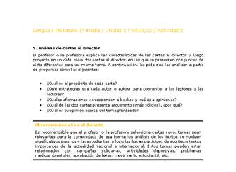 Lengua y Literatura 1 medio-Unidad 4-OA10;22-Actividad 5