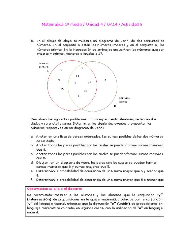 Matemática 1 medio-Unidad 4-OA14-Actividad 8