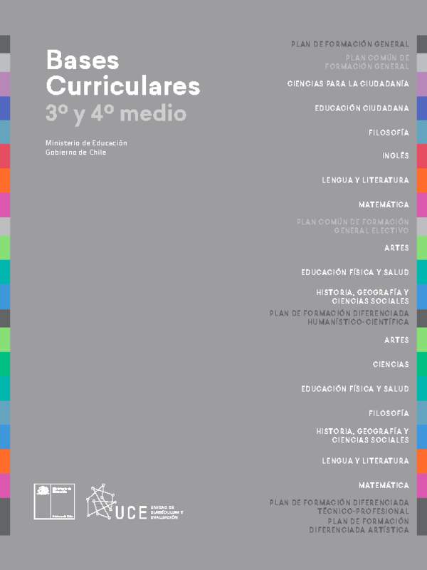 Bases Curriculares 3° y 4° Medio