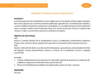 Actividad 2: Nuestras propias adaptaciones