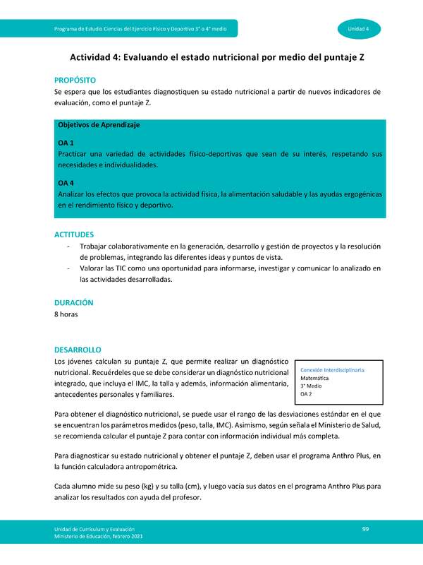 Actividad 4: Evaluando el estado nutricional a través del puntaje Z